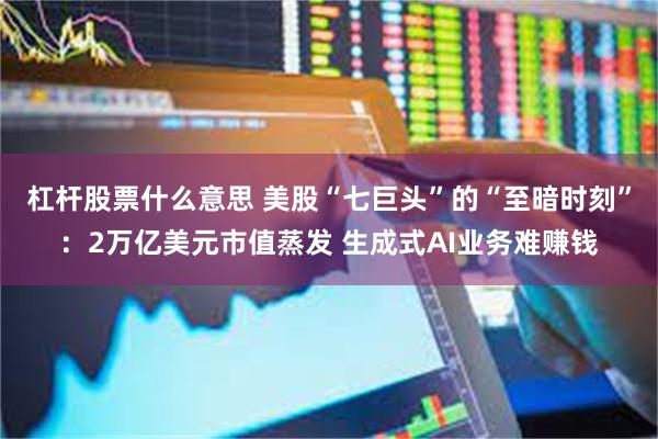 杠杆股票什么意思 美股“七巨头”的“至暗时刻”：2万亿美元市值蒸发 生成式AI业务难赚钱