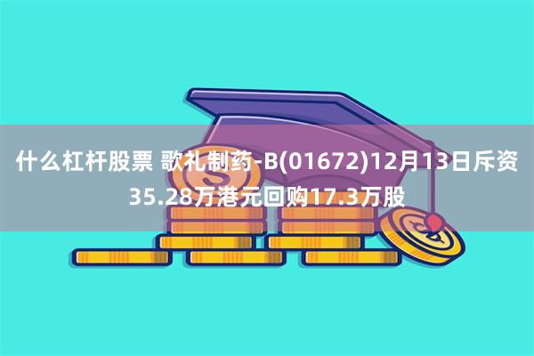 什么杠杆股票 歌礼制药-B(01672)12月13日斥资35.28万港元回购17.3万股