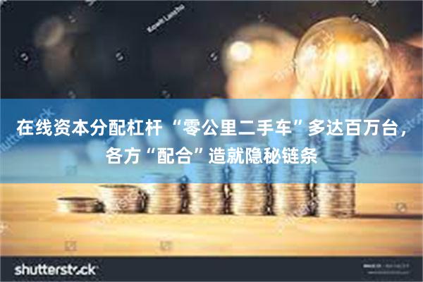 在线资本分配杠杆 “零公里二手车”多达百万台，各方“配合”造就隐秘链条