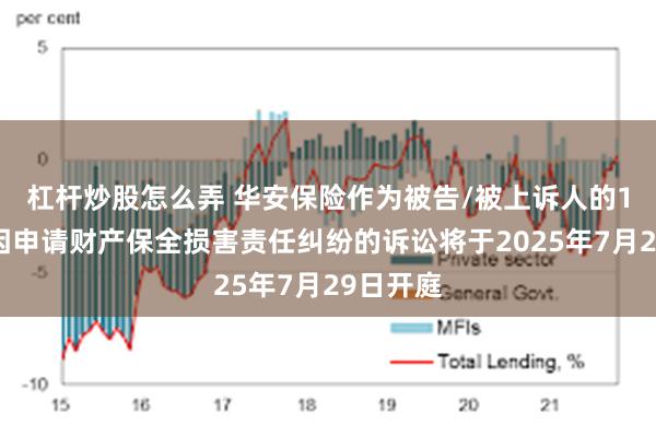 杠杆炒股怎么弄 华安保险作为被告/被上诉人的1起涉及因申请财产保全损害责任纠纷的诉讼将于2025年7月29日开庭