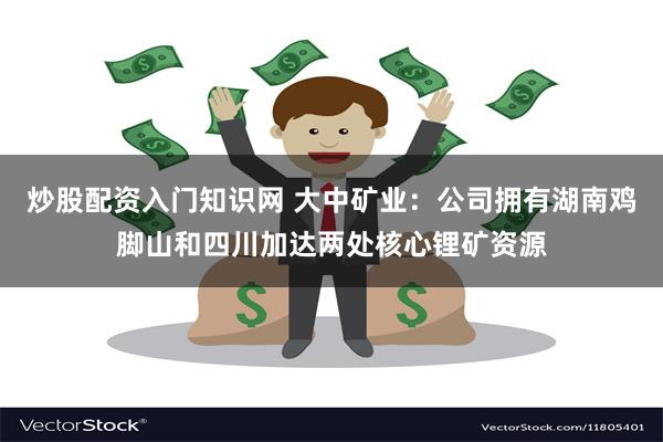 炒股配资入门知识网 大中矿业:公司拥有湖南鸡脚山和四川加达两处核心锂矿资源